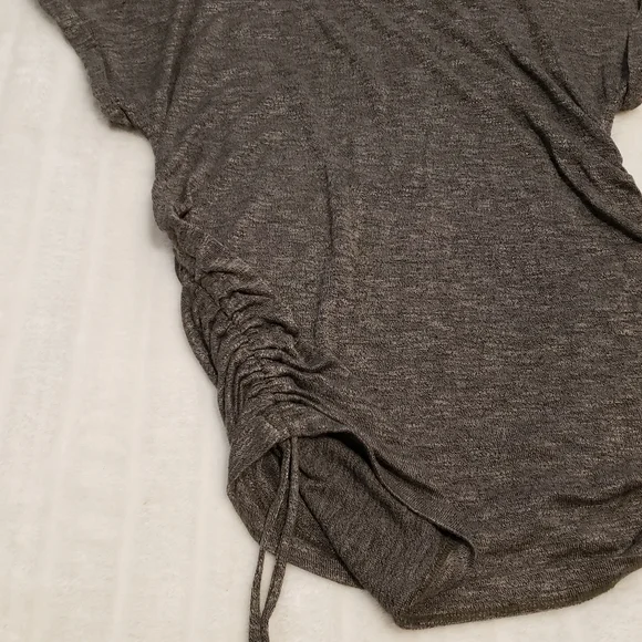 George Heathered Gray Rouched Sides Maternity Top - Picture 5 of 13